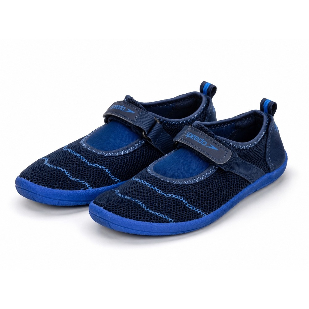NEW Speedo Water Shoes Womens L 9-10 Blue Mesh Mary Jane Beach Swim Vacation